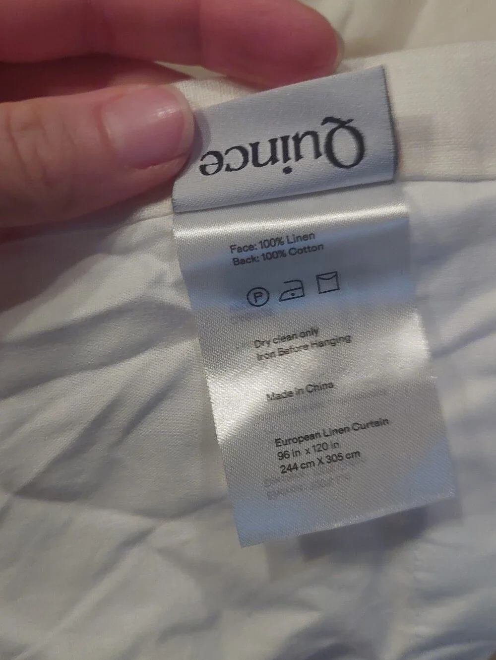 Quince Linen Ivory Filtering Curtains, 96